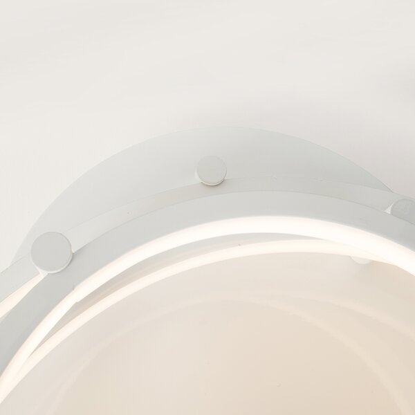Plafoniera moderna alba incluzând LED și dimmer - Rondas