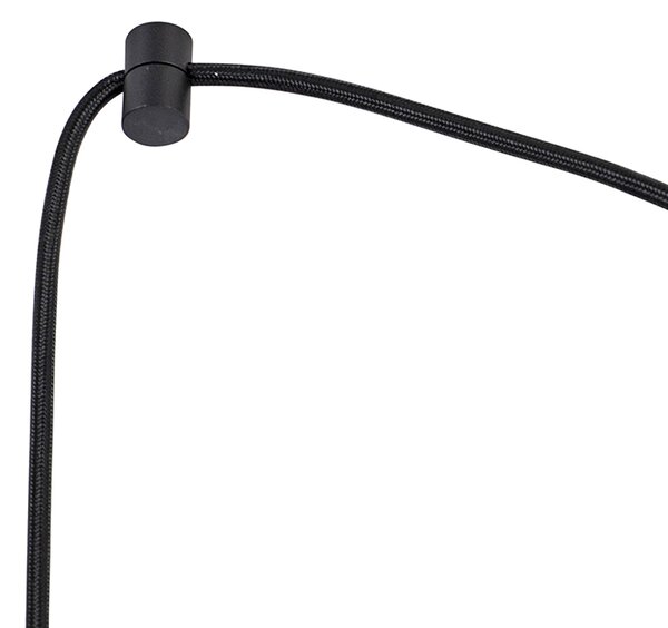Lampă pendant de design neagră cu 5 lumini - Cavalux