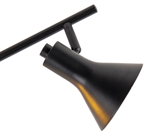 Spotlight modern negru cu auriu 4 lumini - Magno
