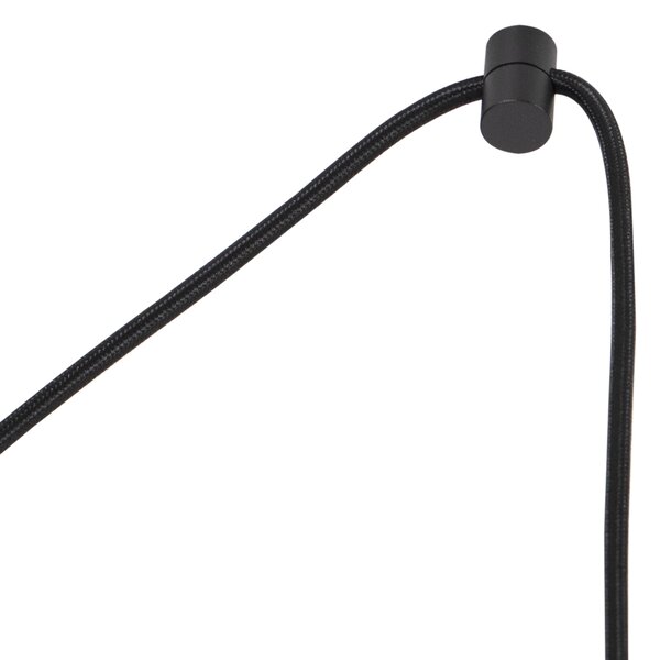 Cavalux Pendant Lamp: Black Fitting, Brown Shade with White Interior, and Plug - 31.5cm