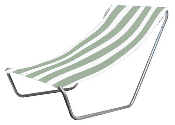 Sezlong de plaja pliabil SAND, dungi verde deschis