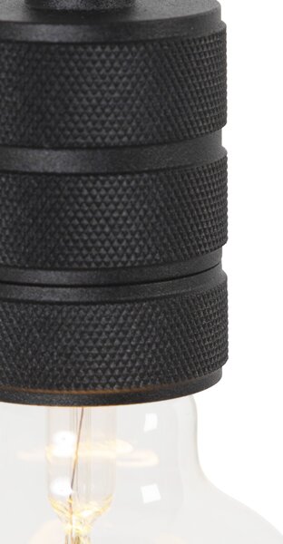 Lampă pendant de design neagră cu priză - Cavalux
