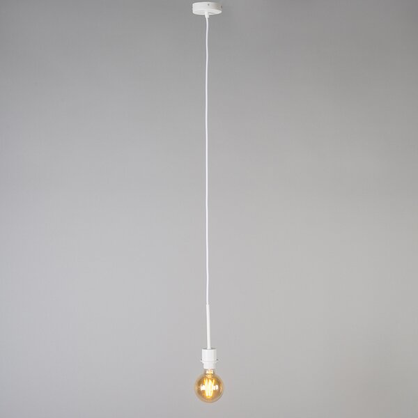 Lampă modernă cu pandantiv alb cu abajur 45 cm negru - Combi 1
