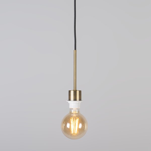 Lampă modernă cu pandantiv din bronz cu abajur 45 cm negru - Combi 1