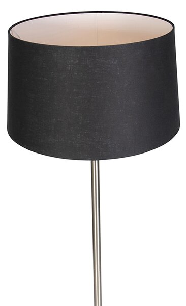 Lampă de podea modernă din oțel cu abajur negru 45 cm - Simplo