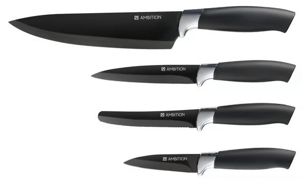 Set cutite, 4 piese, Jasper Black