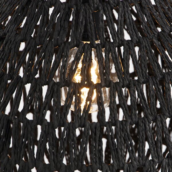 Lampă suspendată retro neagră 45 cm - Lina Drop