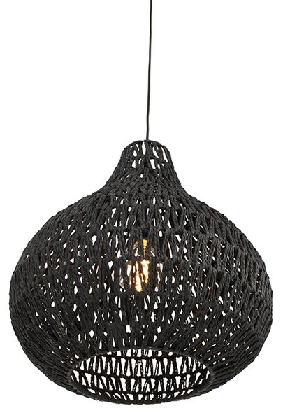 Lampă suspendată retro neagră 45 cm - Lina Drop