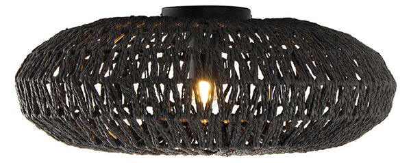 Plafoniera retro neagra 50 cm - Lina