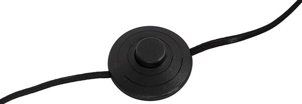 Lampa de podea de design neagră cu sticlă fumurie - Dome