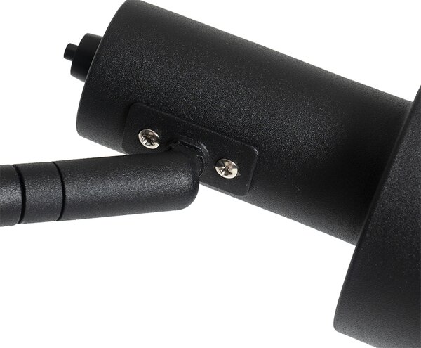 Lampa de podea moderna neagra cu 2 lumini - Stijn