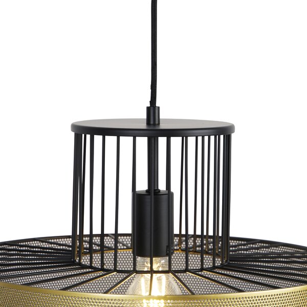 Lampă pendant de design aurie cu negru 40 cm - Tess