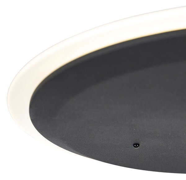 Lampa de podea moderna neagra cu LED reglabil cu brat de citit - Strela