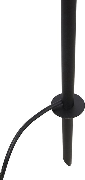 Spot negru reglabil, inclusiv cablu de 300 cm și ștecher IP65 - Basic