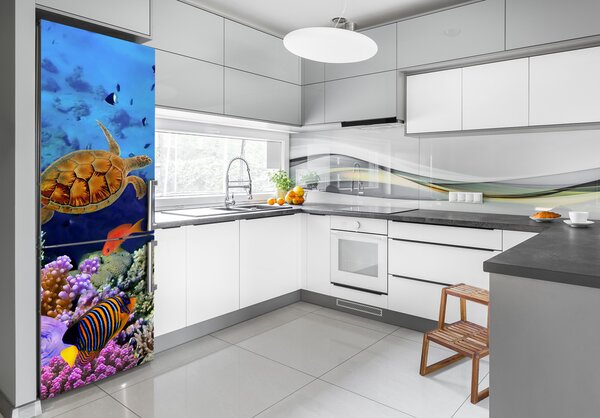 Autocolant pe frigider Coral Reef XL