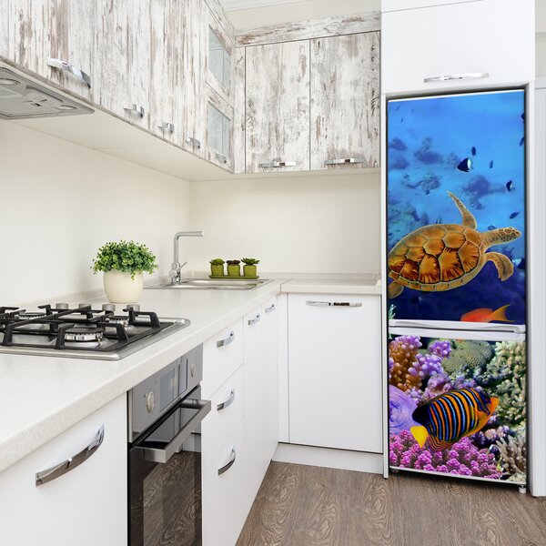 Autocolant pe frigider Coral Reef XL