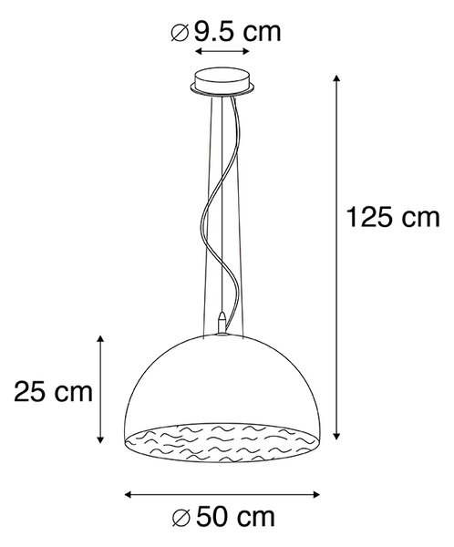 Lampă modernă cu pandantiv alb 50 cm - Magna