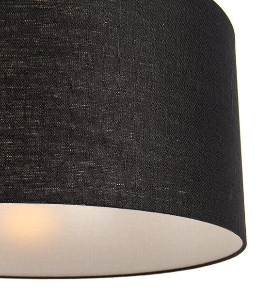 Lampă modernă cu pandantiv alb cu abajur negru 50 cm - Combi 1