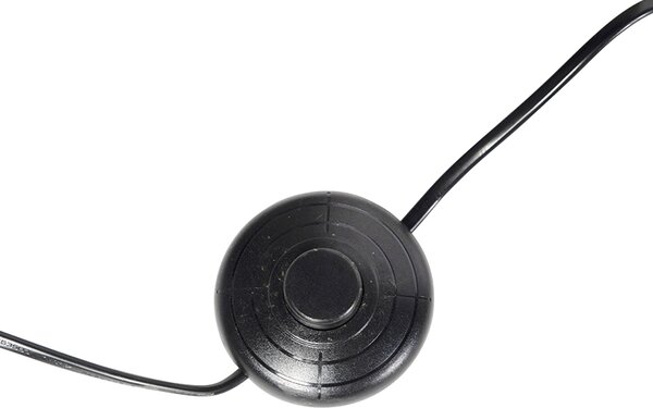 Lampă de podea cu trepied din lemn negru cu abajur negru 50 cm - Puros