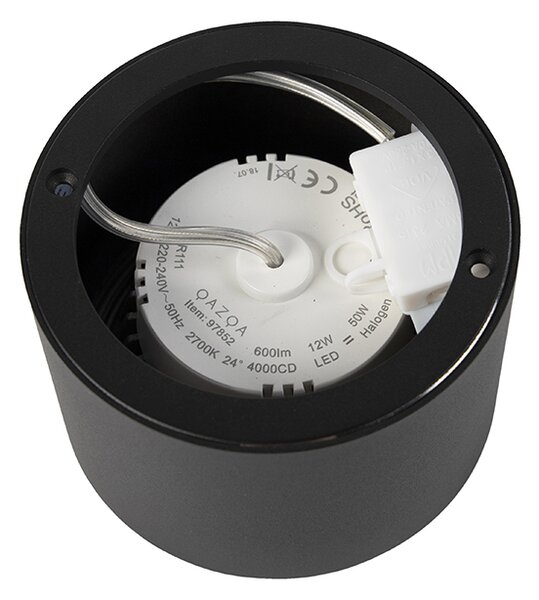 Spot modern de plafon negru AR111 cu LED inclus - Expert