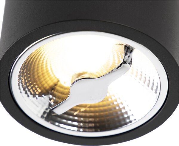 Spot modern de plafon negru AR111 cu LED inclus - Expert