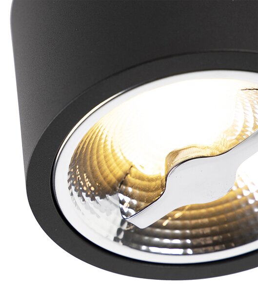 Spot modern de plafon negru AR111 cu LED inclus - Expert