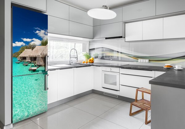 Foto Autocolant pentru piele al frigiderului Insula tropicala