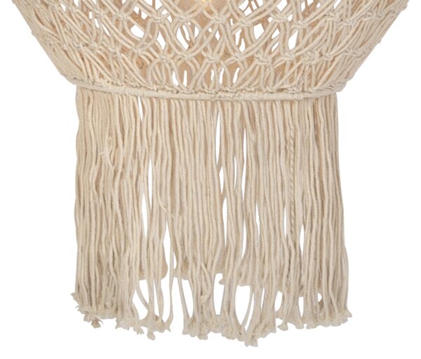 Abajur macrame natural 90 cm