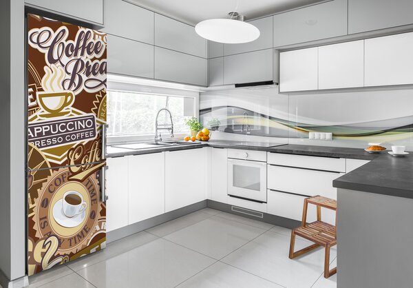 Autocolant pe frigider Cafenea
