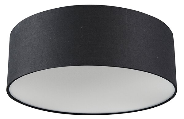 Plafoniera neagră 30 cm cu LED inclus - Drum LED