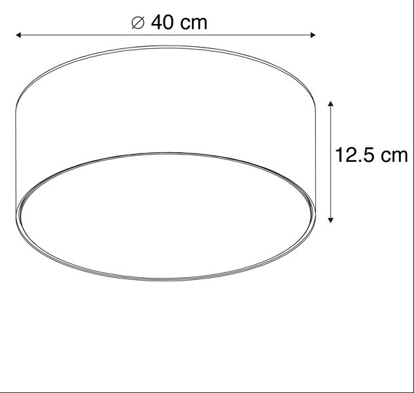 Plafoniera albastră 40 cm cu LED inclus - Drum LED