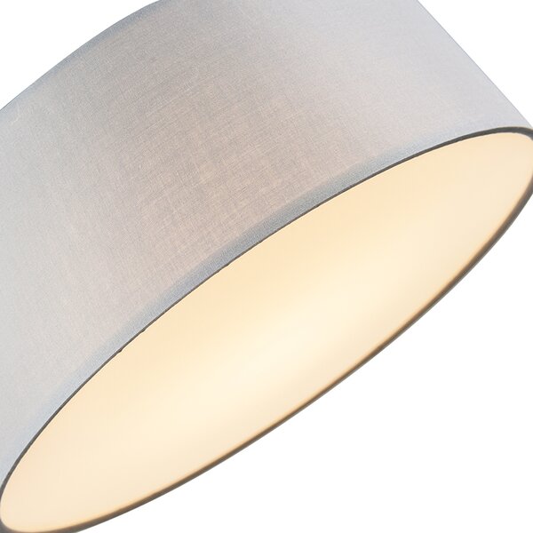 Plafoniera gri 40 cm cu LED inclus - Drum LED