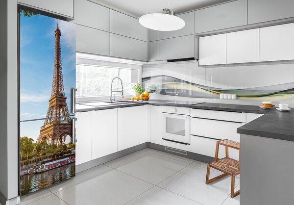 Foto Autocolant pentru piele al frigiderului turnul Eiffel