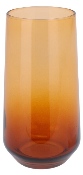 Pahar Sunrise din sticla portocalie 15 cm