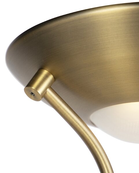Lampă de podea din bronz cu lampă de citit cu LED și dimmer - Diva 2