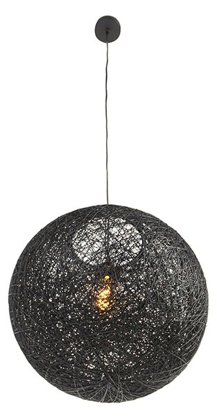 Lampă suspendată neagră 45 cm - Corda