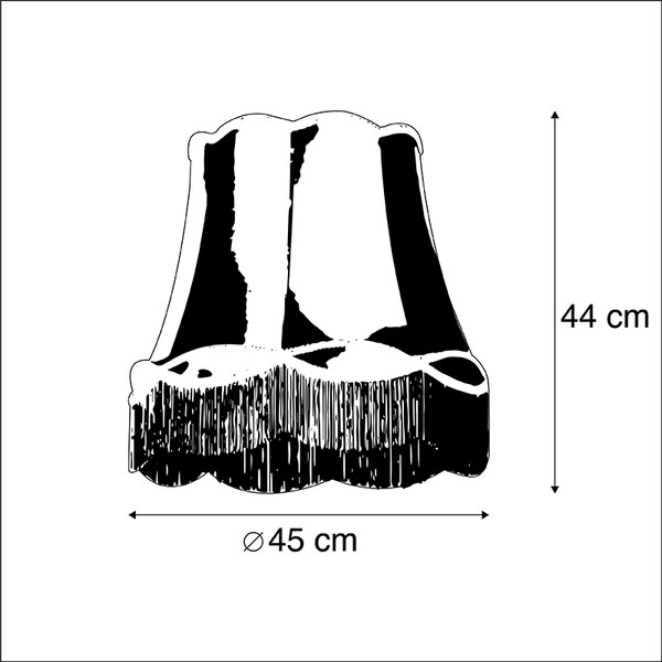 Abajur din mătase roz 45 cm - Granny