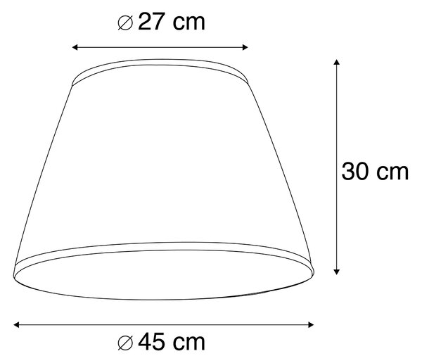 Abajur plisat alb 45/30 cm