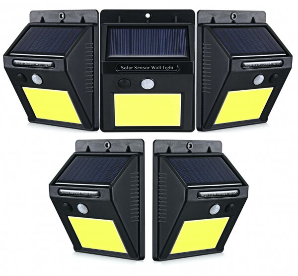 Set 5 Lampi Solare CLD cu 48 LED senzor de miscare si lumina