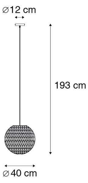 Lampă suspendată retro albă 40 cm - Lina Ball 40