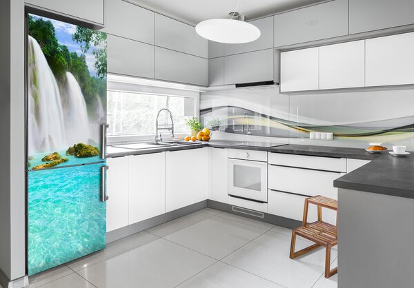 Foto Autocolant pentru piele al frigiderului peisaje cascada