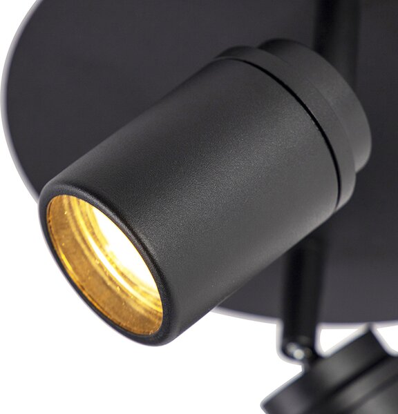 Spot modern pentru baie negru cu 2 lumini IP44 - Ducha