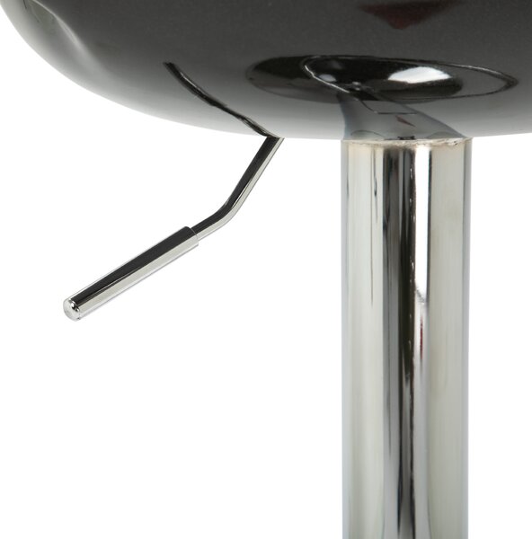 Set 2 scaune de bar, Rotire 360 °, Structura din metal, plastic ABS, negru 46x41x76-96cm HOMCOM | Aosom Romania