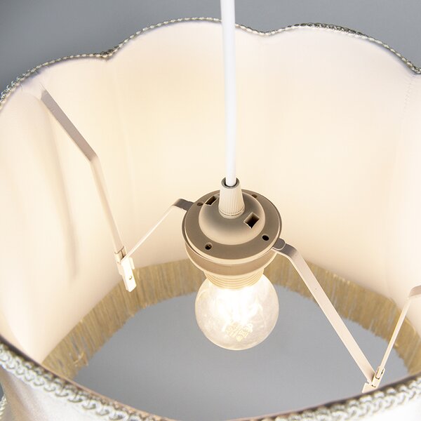Lampă suspendată retro crem 45 cm - Granny