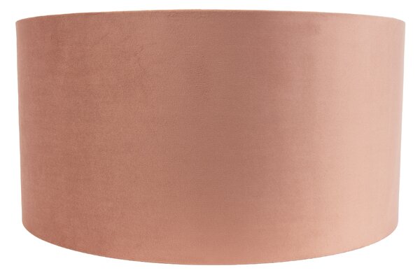 Abajur din catifea roz 50/50/25 cu interior auriu