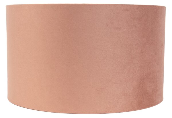 Abajur din catifea roz 35/35/20 cu interior auriu