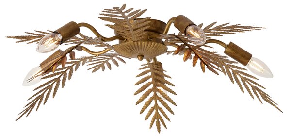 Plafoniera vintage aurie 70 cm 5 lumini - Botanica