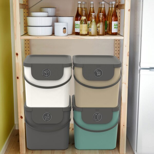 Cos colectare selectiva 40L, albastru, Albula