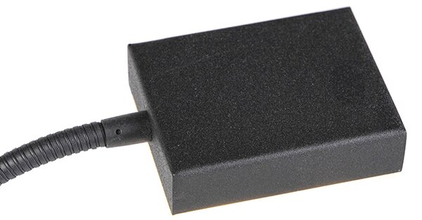 Lampă de podea modernă neagră cu LED și dimmer cu lampă de citit - Jazzy
