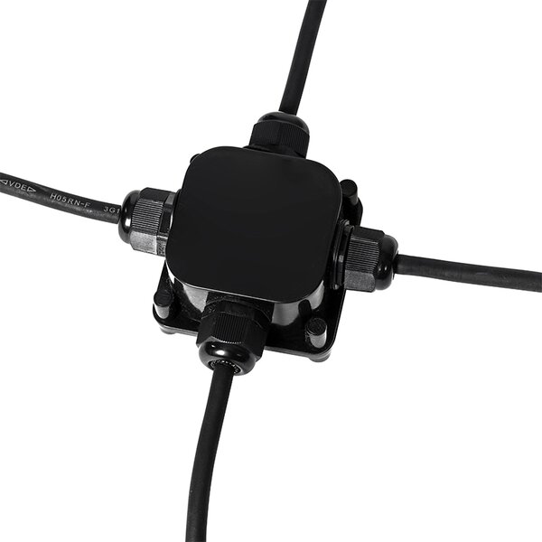 Set de 3 spoturi pentru grădină cu pichet negru, inclusiv cablu și mufă IP65 - Done